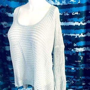 Jennifer Lopez Silver and Grey Crop Top, Longer In The Back. V-Neck